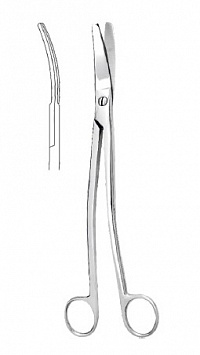 Ножницы S-изогнутые тупоконечные для эмбриотомии 10.0659.24